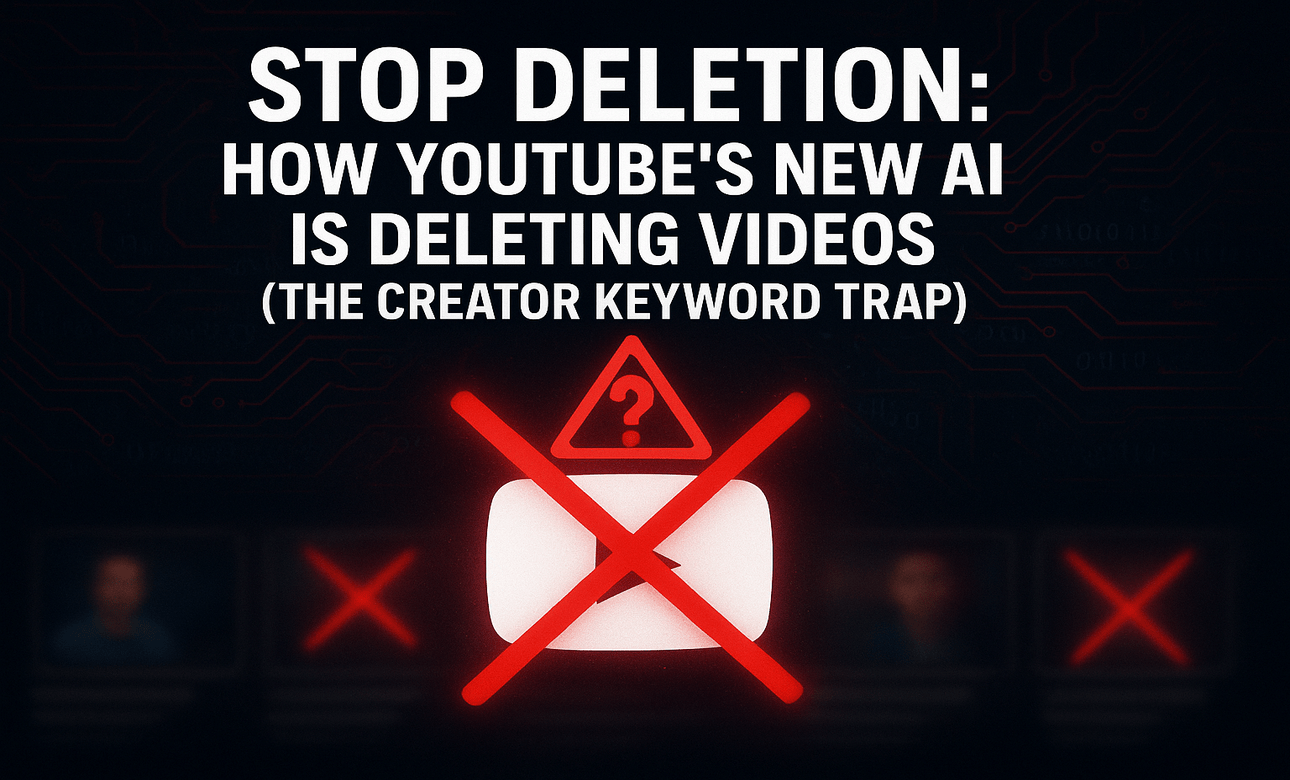 Stop Deletion: How YouTube’s New AI Is Deleting Videos (The Creator Keyword Trap)