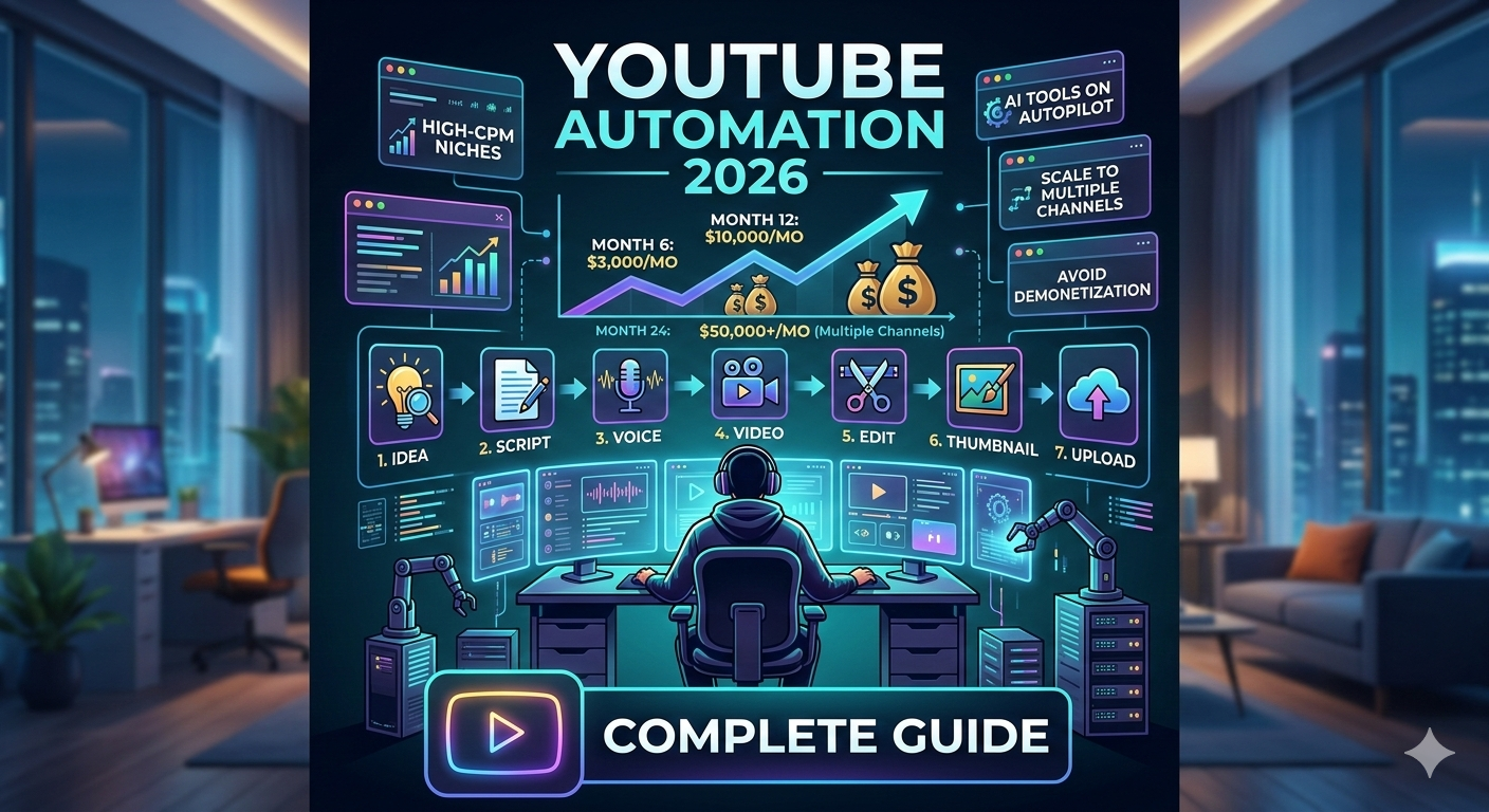 YouTube Automation Business 2026 Complete Guide to Earning $5,000–$50,000/Month
